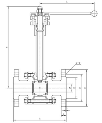 DQ41F法蘭低溫球閥結(jié)構(gòu)圖- 上海昆煉閥門制造有限公司 DQ41F法蘭低溫球閥結(jié)構(gòu)圖- 上海昆煉閥門制造有限公司