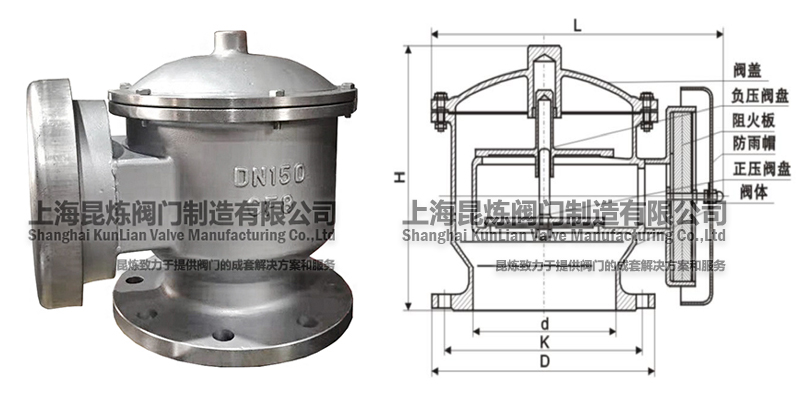 ZFQ-1全天候防爆阻火呼吸閥結(jié)構(gòu)圖- 上海昆煉閥門制造有限公司 ZFQ-1全天候防爆阻火呼吸閥結(jié)構(gòu)圖- 上海昆煉閥門制造有限公司