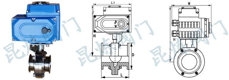 D981X電動衛(wèi)生級蝶閥結(jié)構(gòu)圖- 上海昆煉閥門制造有限公司 D981X電動衛(wèi)生級蝶閥結(jié)構(gòu)圖- 上海昆煉閥門制造有限公司